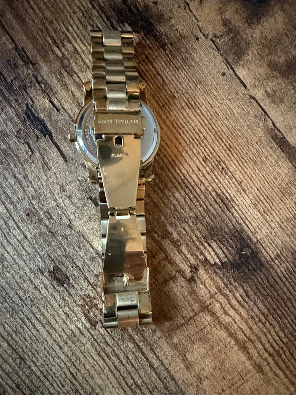 Michael Kors Gold-Tone Watch with Pink Dial